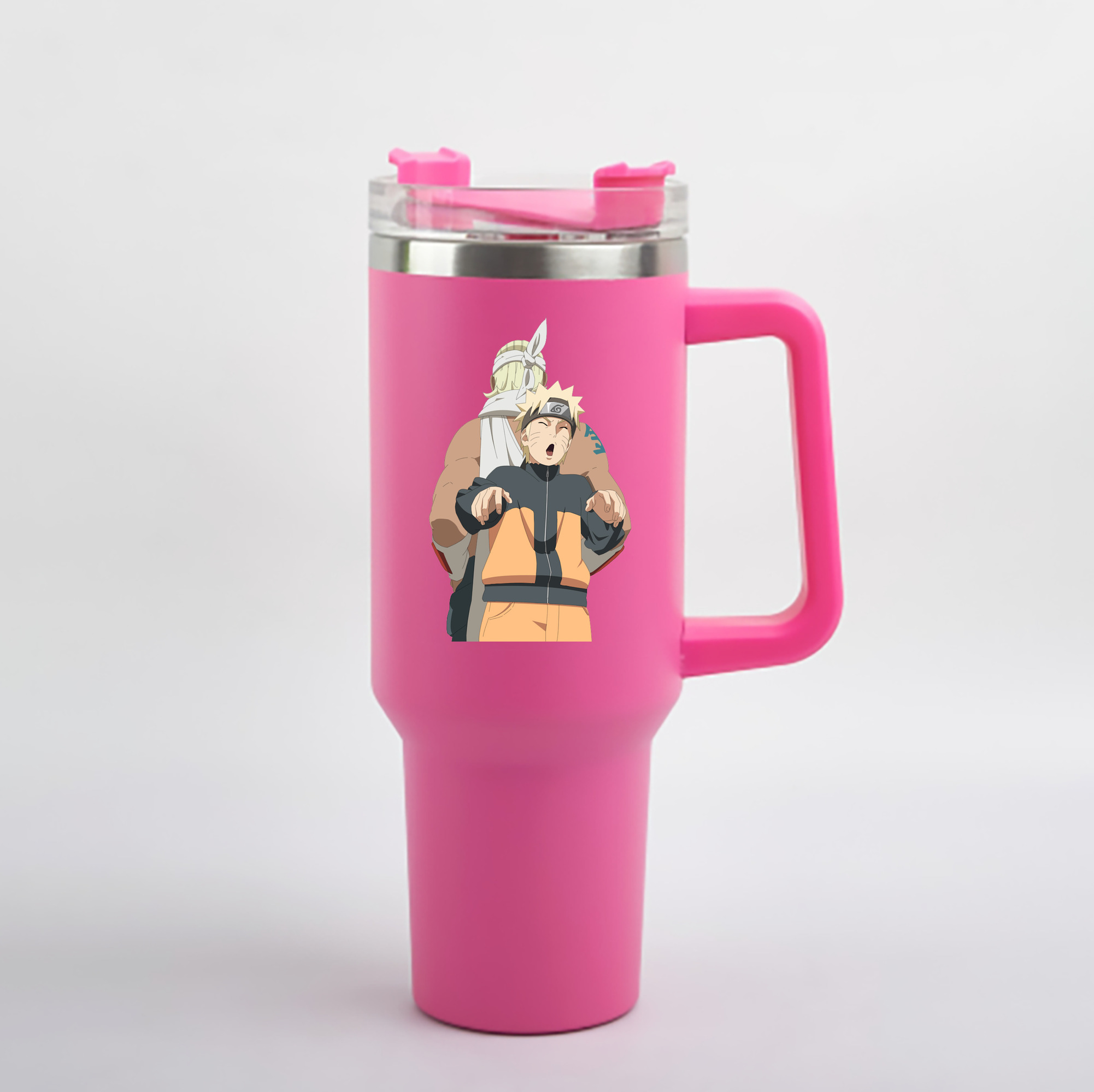（画像用） NARUTO -ナルト- うずまき ナルト Uzumaki Naruto 1200mL車用タンブラー - クリスタルステッカー（プラスチックストロー付き）